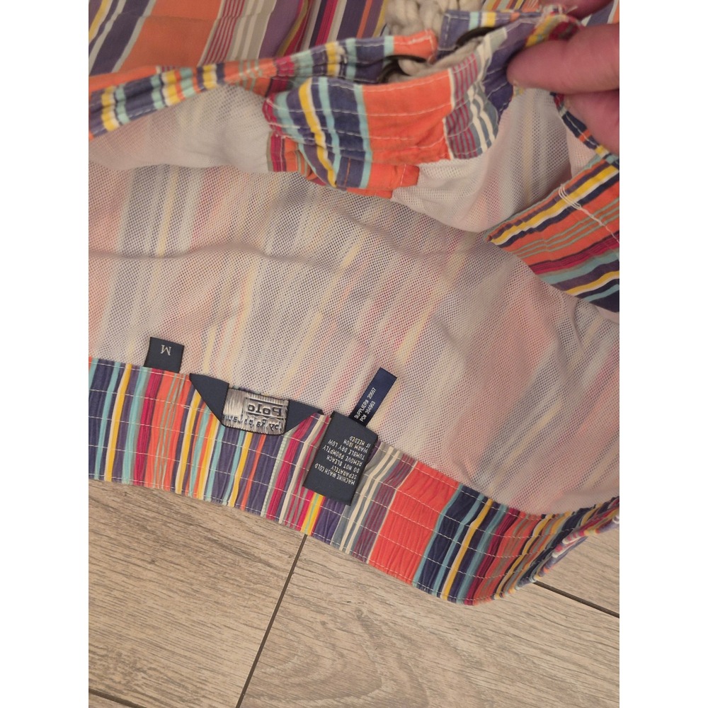 Polo Ralph Lauren Mens Striped Swim Trunks Orange Purple Pony Logo Size M - Picture 5 of 12